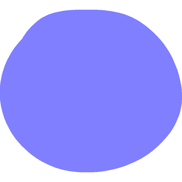 a blue, half transparent dot.